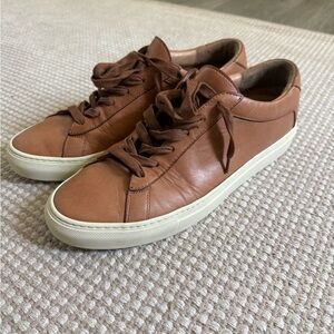 Brown Leather Men's Sneakers